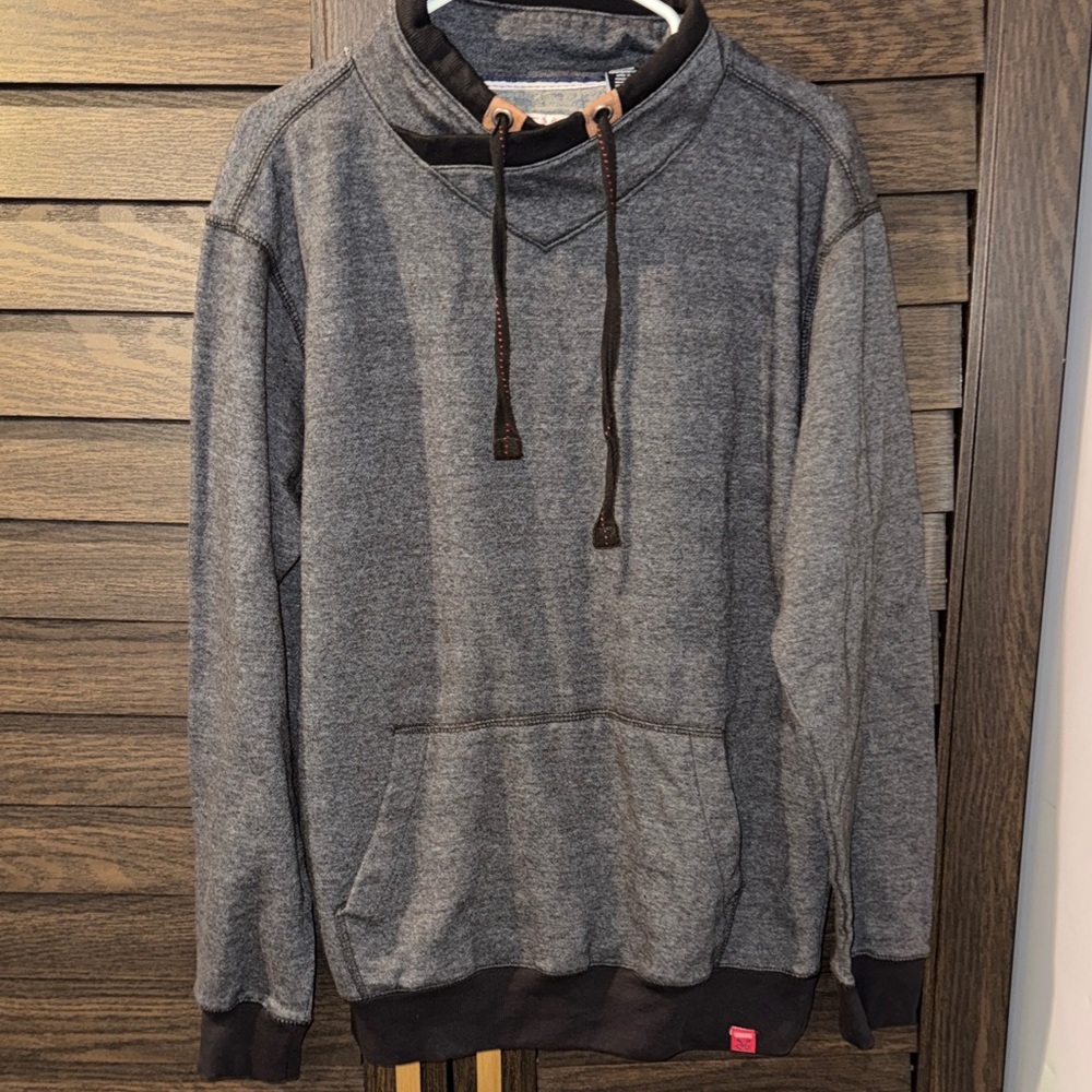 Charcoal Gray Women's Sweatshirt with Black Accents